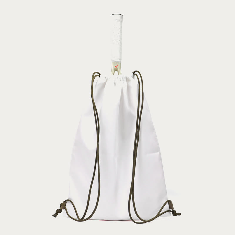 Racket Bag For Outdoor Sports Drawstring Foldable Soft Backpack