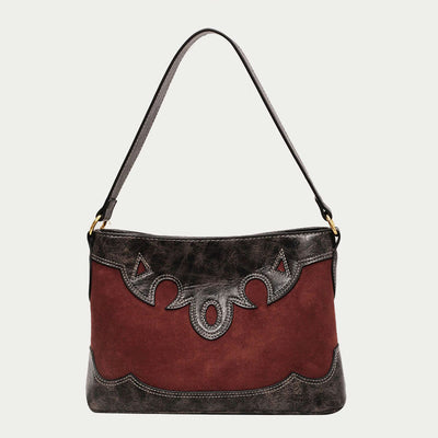 Retro Underarm Bag For Women Commutor Soft Lint Shoulder Bag