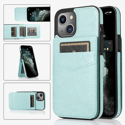 iPhone Wallet Case Quality Kickstand Phone Case with Multiple Card Slot