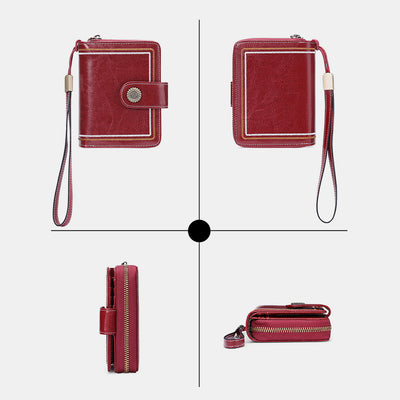 RFID Elegant Bifold Wallet Large Capacity Card Holder