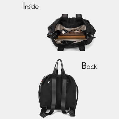 Lightweight Nylon Drawstring Backpack Tote Travel Daypack