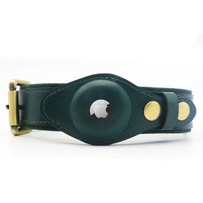 Airtag Leather Pet Collar Airtag Holder