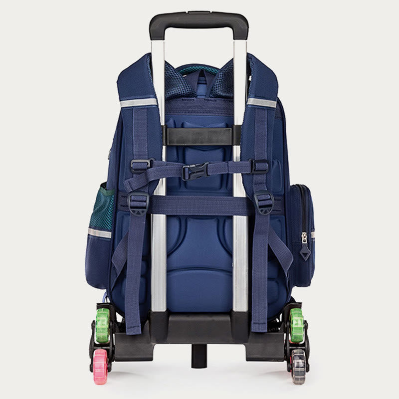 Backpack For Kids Spine Protection Breathable Large Rolling Schoolbag
