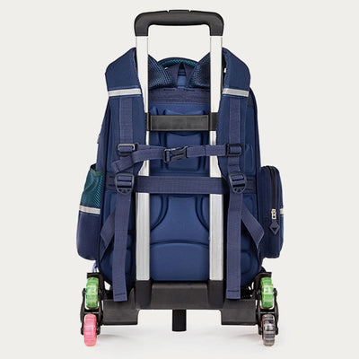Backpack For Kids Spine Protection Breathable Large Rolling Schoolbag