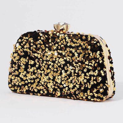 Women Glitter Clutch Beaded Sequin Party Evening Bag with Crossbody Strap