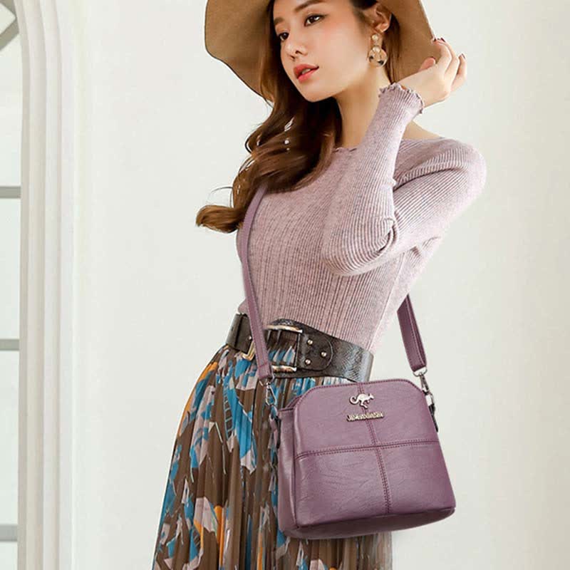 Multi-Compartment Small Casual Faux Leather Crossbody Bag Handbag