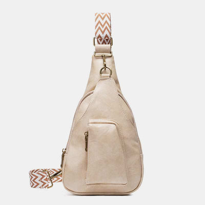 Vintage Soft Leather Sling Bag for Women Large Capacity Shoulder Daypack