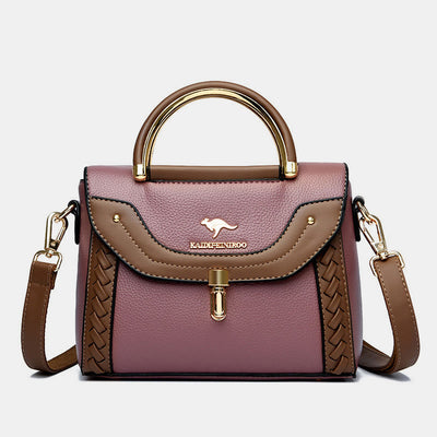 Elegant Dating Handbag For Women Buckle Leather Square Crossbody Bag