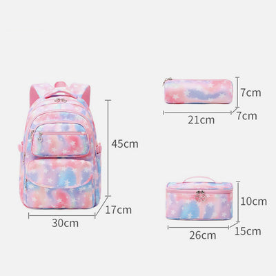 Backpack for Teen Girls 3Pcs School Bag Set with Lunch bag Pencil Bags