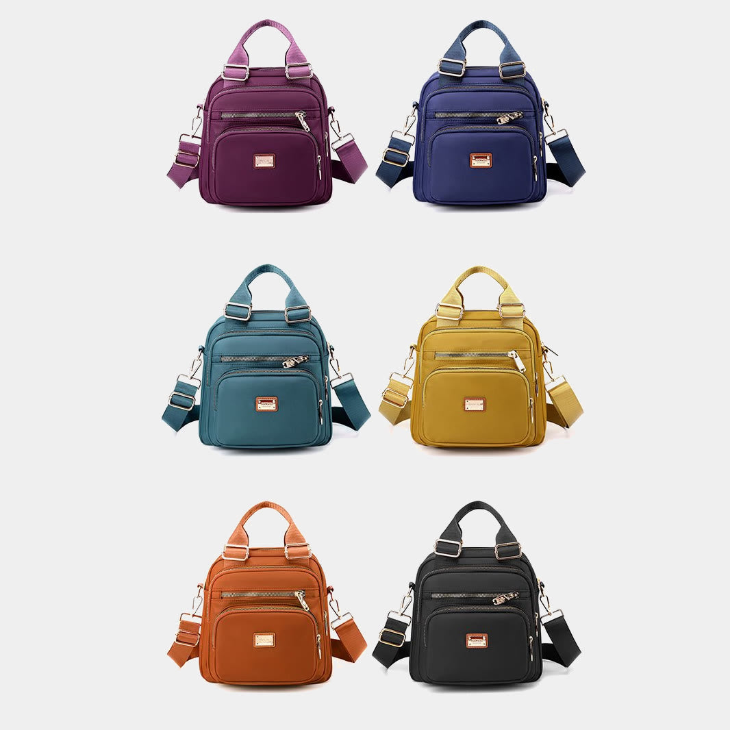 Multi-Pocket Waterproof Crossbody Bag Backpack