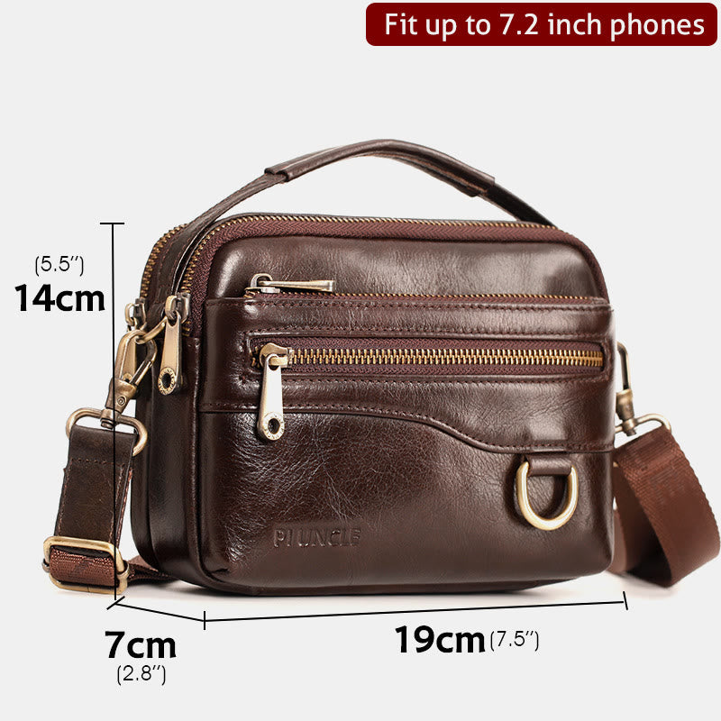 Multifunctional Leather Phone Bag Waist Bag Crossbody Bag