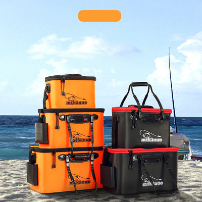 Foldable Fishing Bucket For Outdoor Multi-Functional Live Fish Protection Bucket
