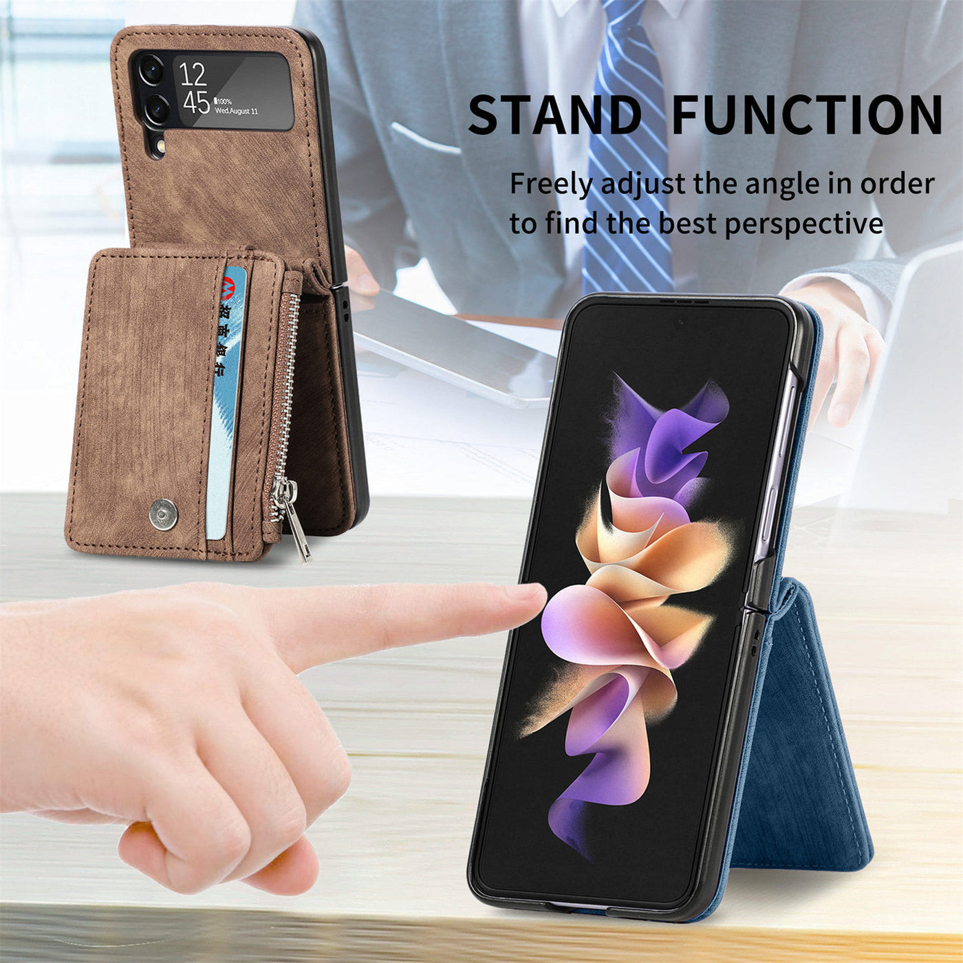 Phone Case For Z Flip 6 / Z Flip 5 2-In-1 Detachable Samll Wallet