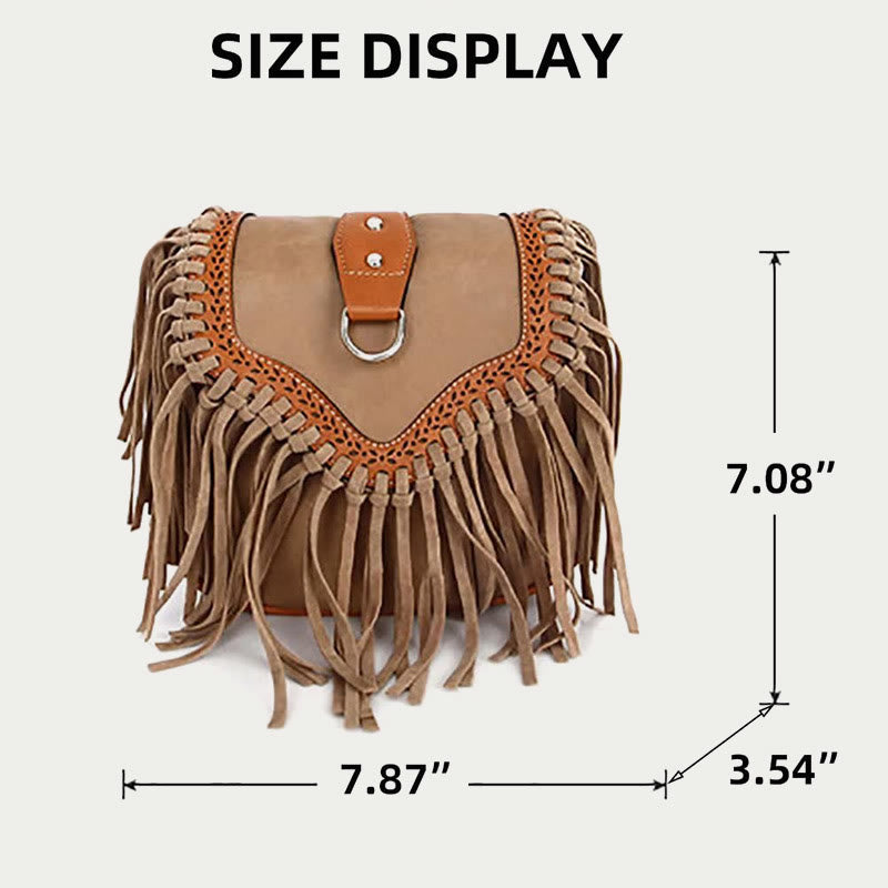 Bohemia Crossbody Bag For Women Vintage Tassel Shoulder Bag