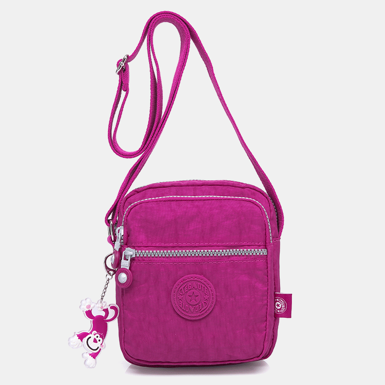 Lightweight Waterproof Small 3 Zip Crossbody Shoulder Bag