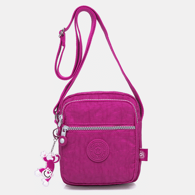 Lightweight Waterproof Small 3 Zip Crossbody Shoulder Bag
