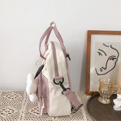 Backpack for Women Cute Cartoon Printing Mixcolor Student Travel Daypack