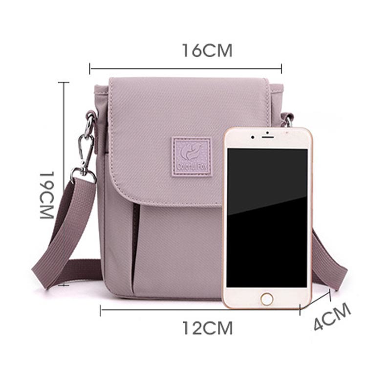 Waterproof Nylon Crossbody Bags Phone Bags with Adjustable Straps