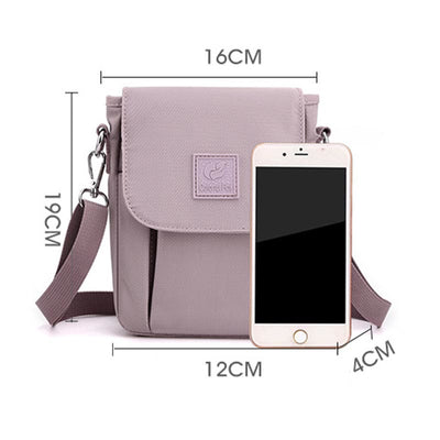 Waterproof Nylon Crossbody Bags Phone Bags with Adjustable Straps