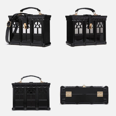 Creative Simulated House Handbag Women Buckle Closure Acrylic Crossbody Bag