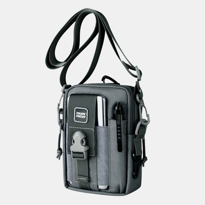 Tactical Waist Bag Belt Loop Phone Bag Pouch Fit 7.5" Cellphone with Crossbody Strap