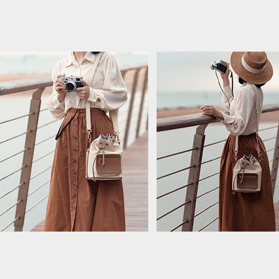 Bundle Drawstring Camera Bag Portable Bucket SLR Photography Bag