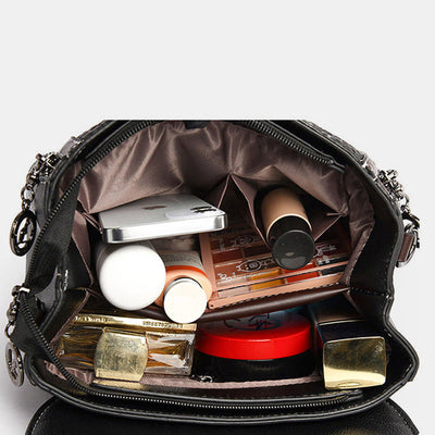 Crocodile Print Handbag For Women Roomy PU Leather Crossbody Bag
