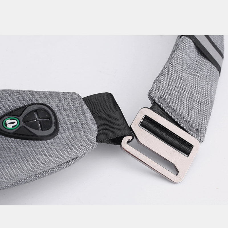 Waterproof Lightweight Multifunctional Anti-theft Casual Sling Bag With Headphone Jack