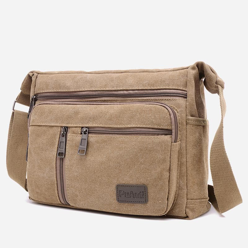 Crossbody Bag For Men Vintage Outdoor Canvas Business Shoulder Bag