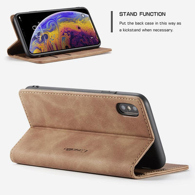Leather Phone Case Phone Bag for iPhone Samsung with Card Holder Banknote Pocket