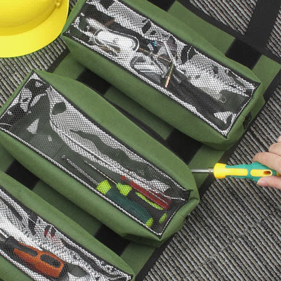 Tool Roll Bag Heavy Duty Tool Organizer with 4 Removable Pouch