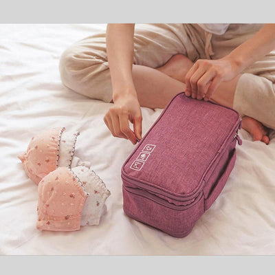 Storage Bag For Travel Oxford Protable Multi-Function Underwear Organizer