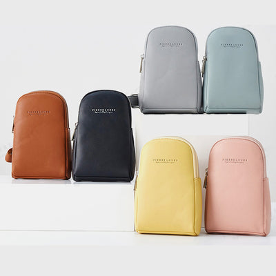 Lightweight Casual Sling Bag for Women PU Leather Small Crossbody Backpack