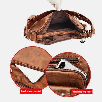 2 Way-Use Multi-Pocket Large Capacity Vintage Backpack Shoulder Bag