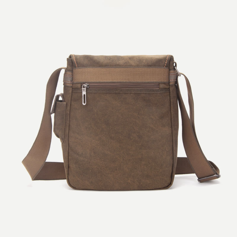 Messenger Bag For Men Vintage Thicken Canvas Large Capacity Crossbody Bag