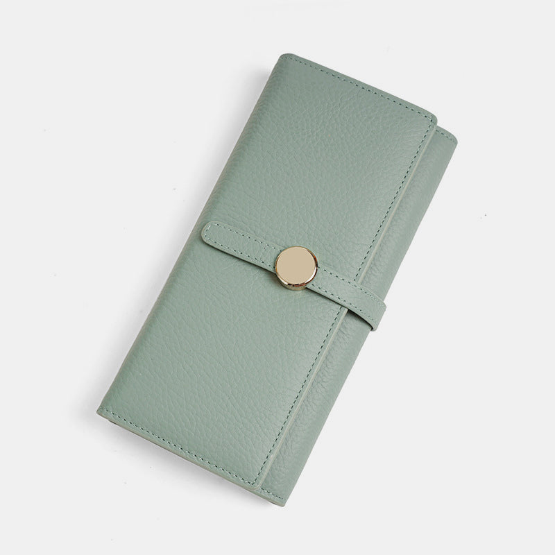 Wallet for Women Genuine Leather Card Holder Phone Checkbook Organizer