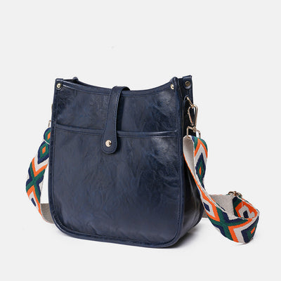 Crossbody Bag for Women PU Leather Vintage Adjustable Shoulder Bag