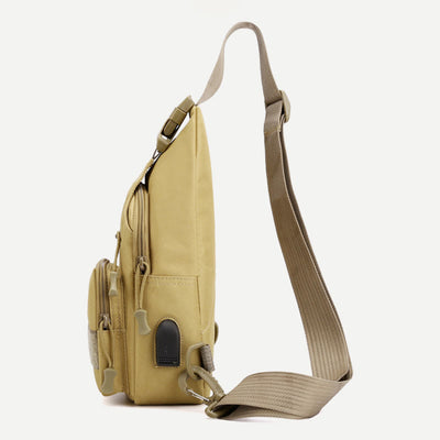 Sling Bag For Men Canvas Casual Sports Large Chest Bag