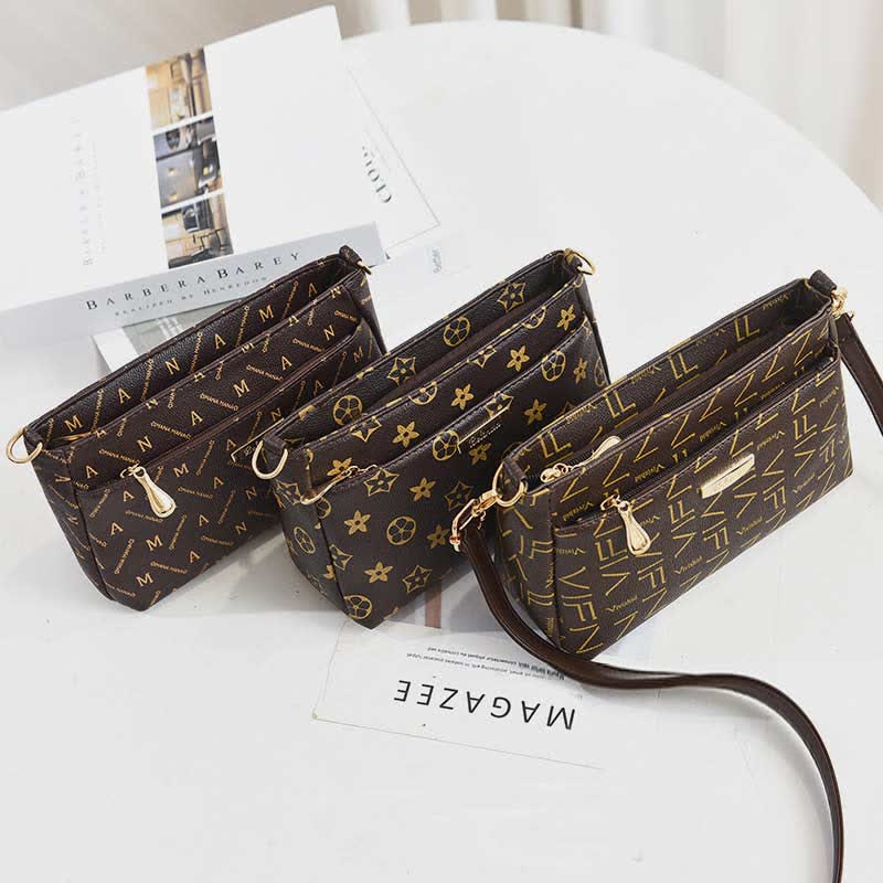 Women Crossbody PU Leather Classic Printing Handbag Satchel Shoulder Bag