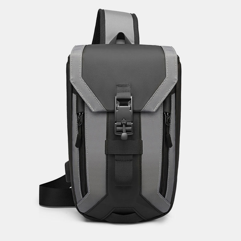 Water-Resistant Sling Bag With USB Charging Port