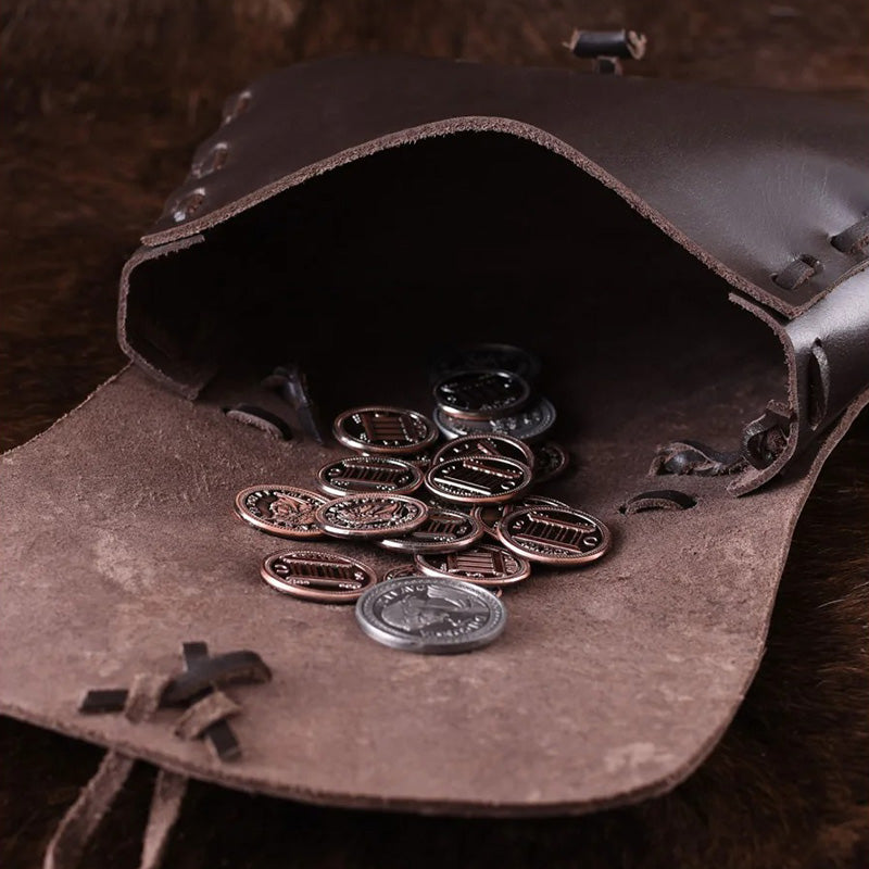 Medieval Leather Bag Pouch Portable Coin Purse Belt Holster Waist Bag