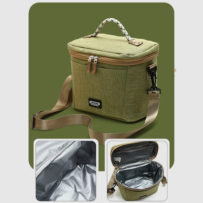 Small Cooler Bag For Picnic Work Oxford Crossbody Lunch Bag