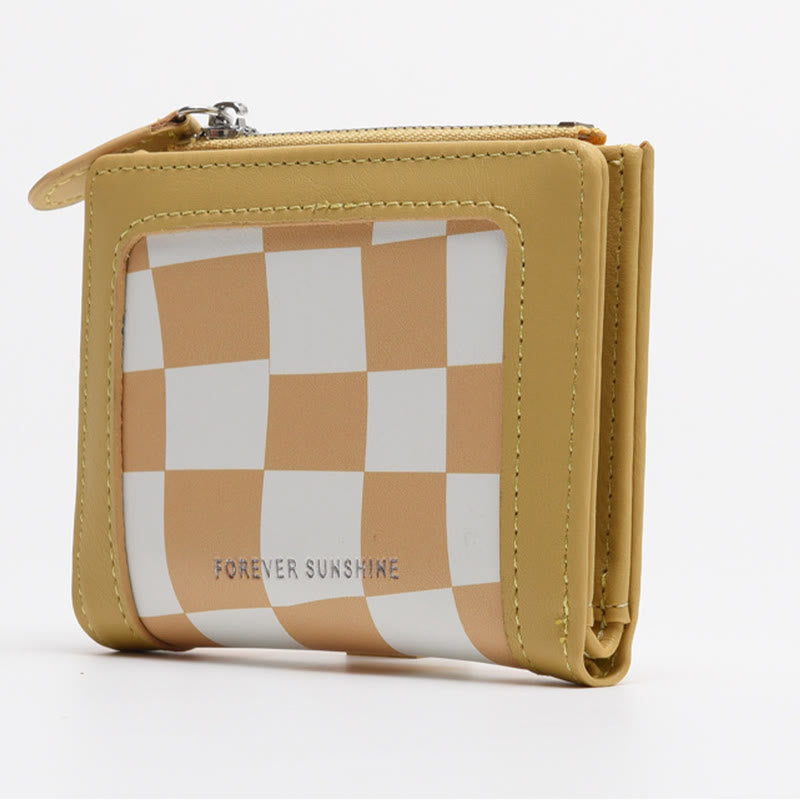 Wallet For Women Protable Light Color Short Leather Money Clip