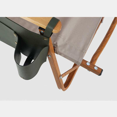 Portable Outdoor Leather Chair Armrest Organizer Bottler Holder for Camping Travel