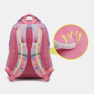 Unicorn Schoolbag Set for Girls Backpack Bookbag Lunch Bag Pencil Case