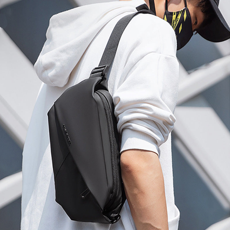 Small Chest Bag for Men Functional Waterproof Casual Daypack Sling Shoulder Bag