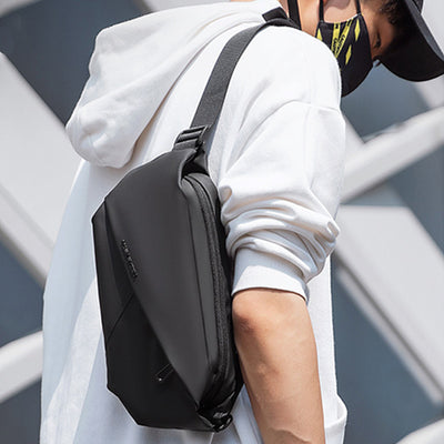 Small Chest Bag for Men Functional Waterproof Casual Daypack Sling Shoulder Bag