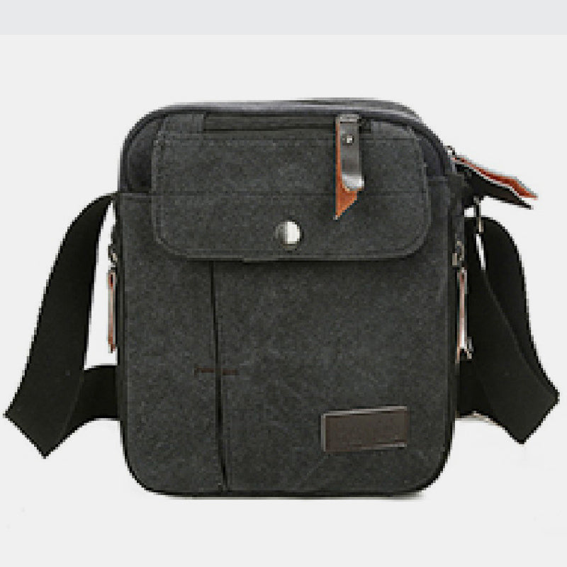 Mens Small Messenger Bag Multi-Slot Travel WorK Canvas Shoulder Bag
