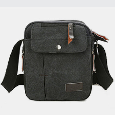 Mens Small Messenger Bag Multi-Slot Travel WorK Canvas Shoulder Bag