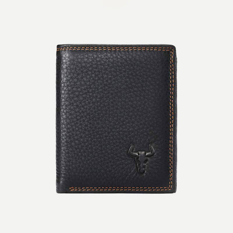 Wallet for Men Vintage Leather Multi-Slot Triple RFID Card Purse